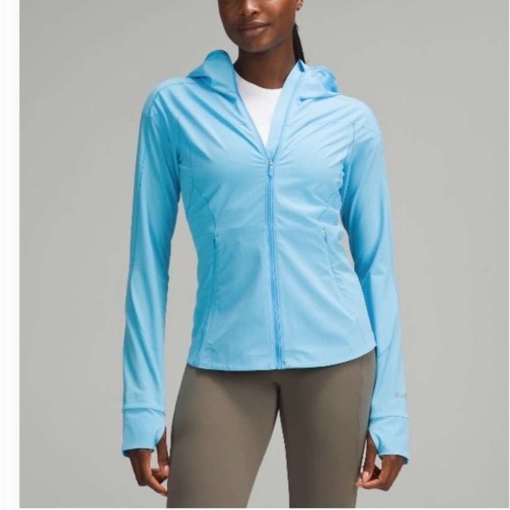 lululemon mist over windbreaker Women's Kayak Blue Light Jacket - Picture 1 of 5